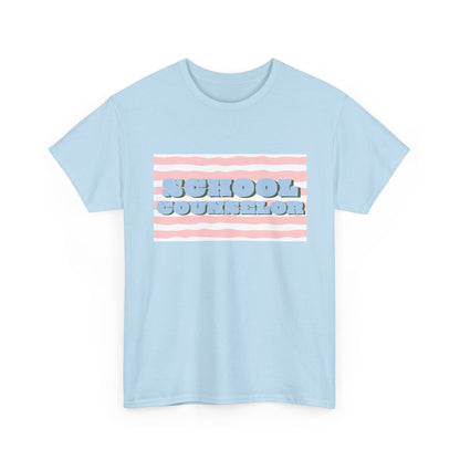 School Counselor Retro Stripe Unisex T-Shirt