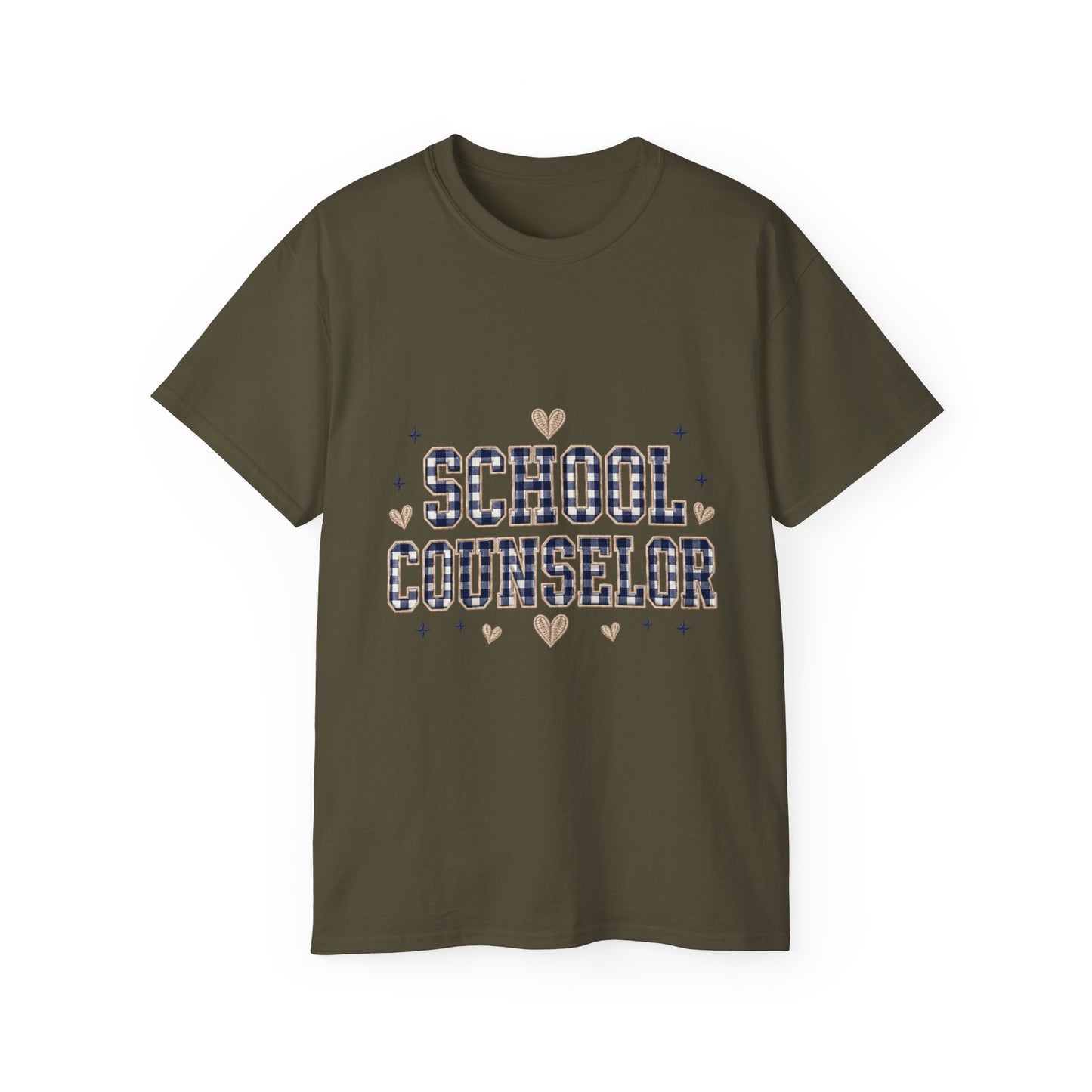 Navy Plaid SC T-Shirt *Not Embroidered*