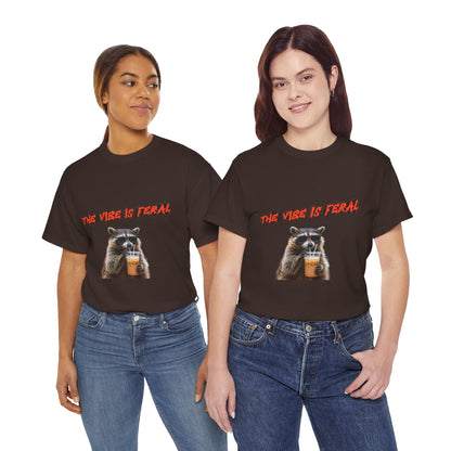 "The Vibe Is Feral" Raccoon T-Shirt