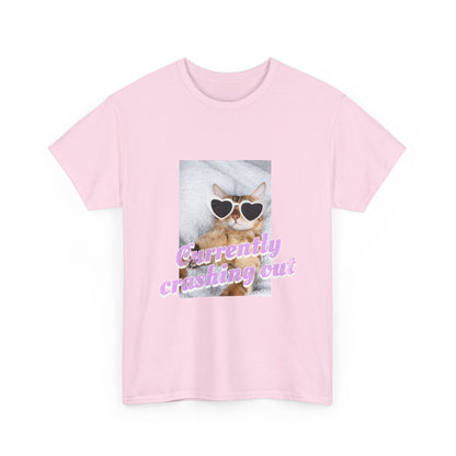 "Currently Crashing Out" Cat T-Shirt
