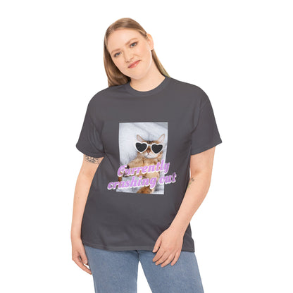 "Currently Crashing Out" Cat T-Shirt
