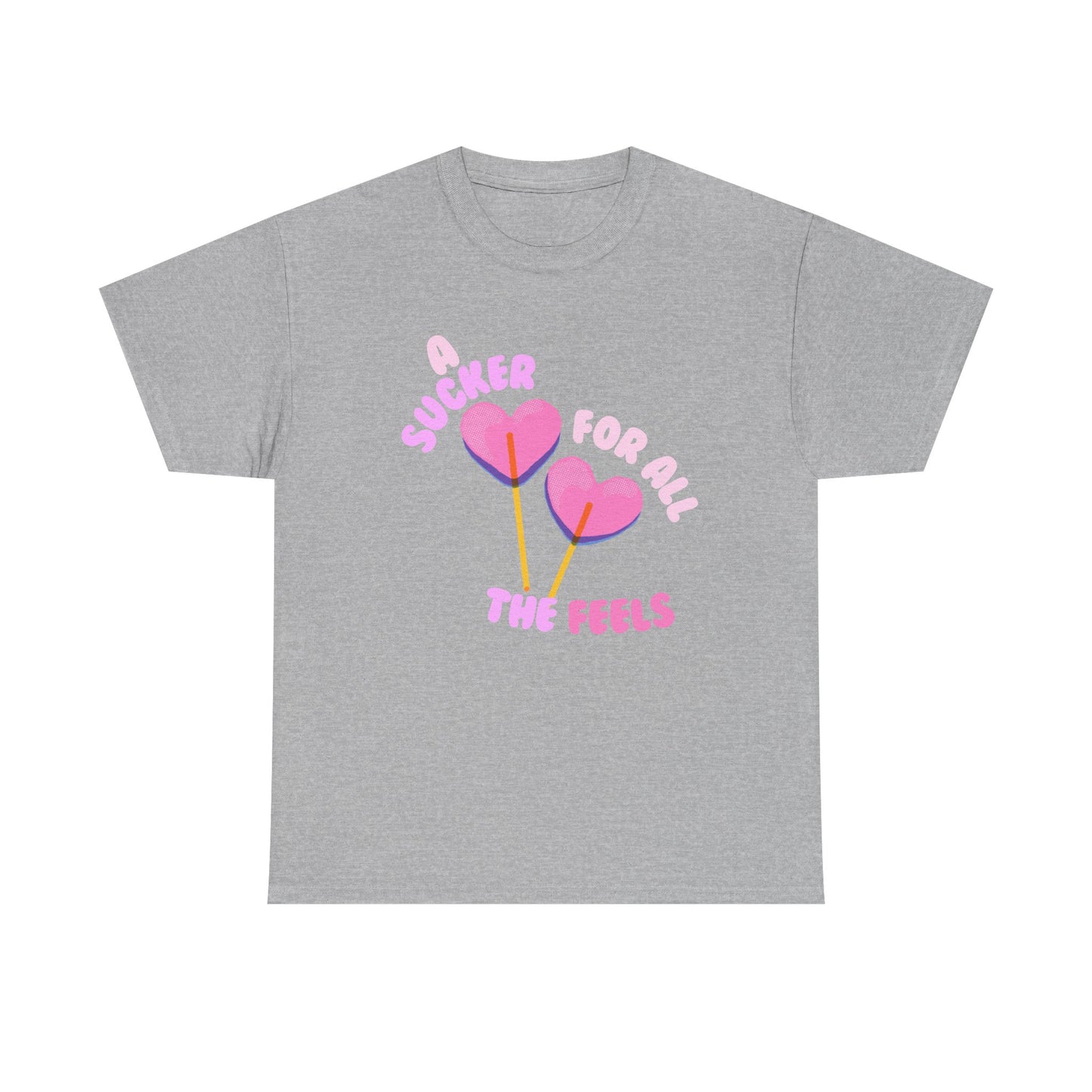 "A Sucker For All The Feels" Heart Lollipop Unisex T-Shirt