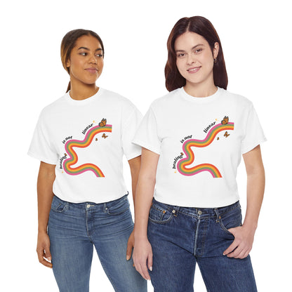 "Healing is not linear" Retro Rainbow Unisex T-Shirt
