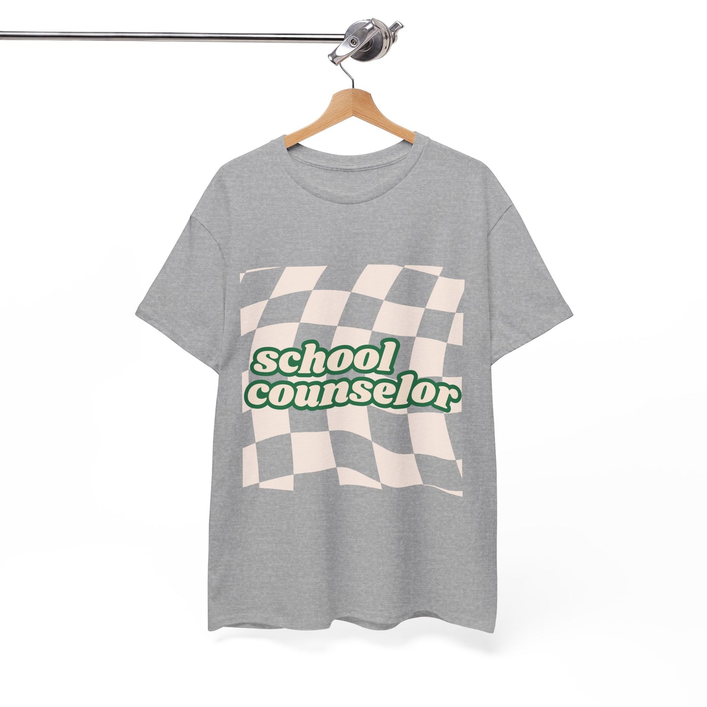 Retro Checkered School Counselor Unisex T‑Shirt