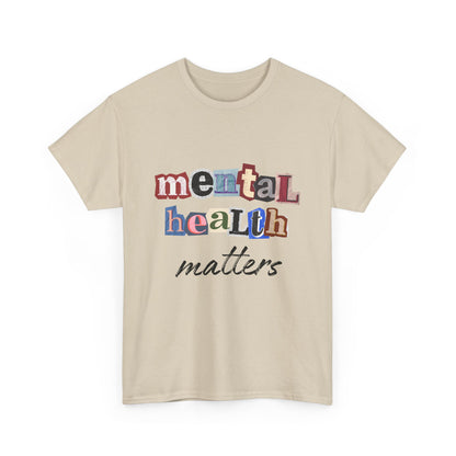 Typography Mental Health Matters Unisex T-Shirt
