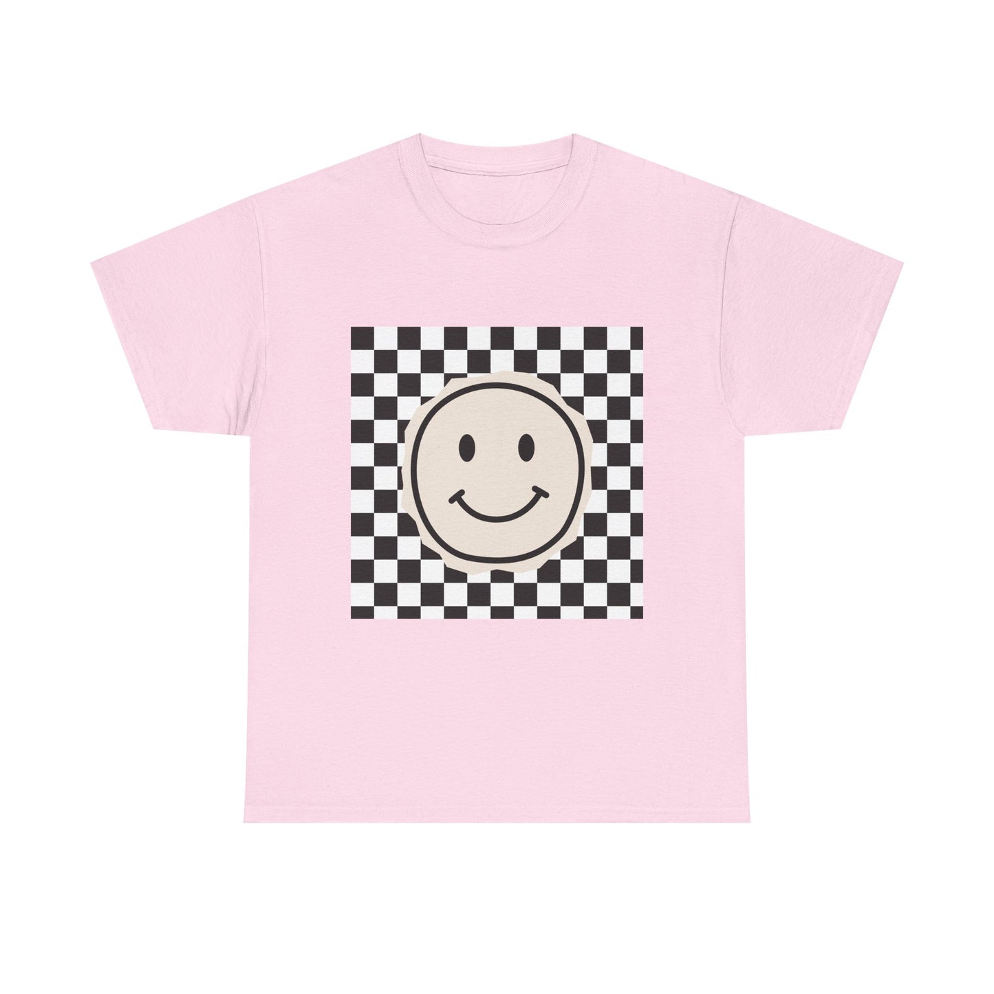 B&W Smiley Checkerboard Unisex T-Shirt