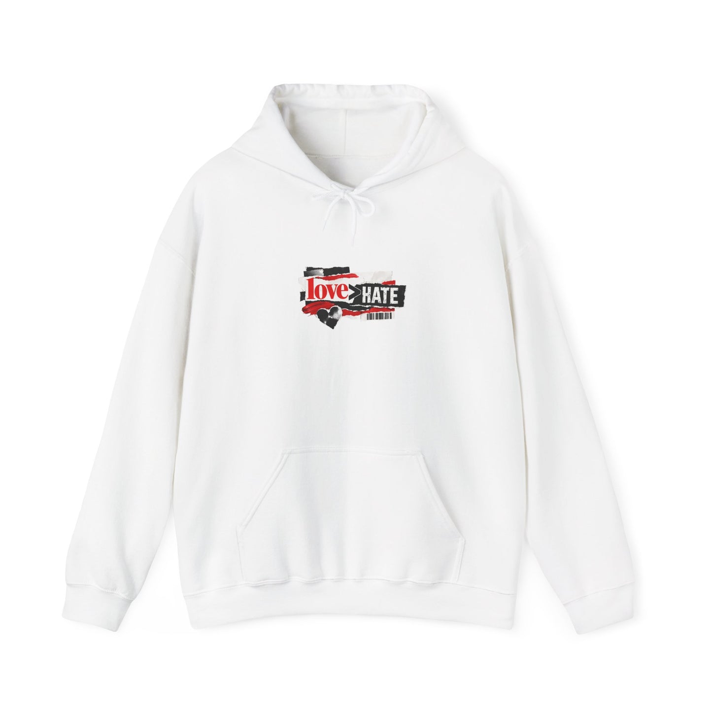 'The Only Thing More Powerful Than Hate Is Love' Back Print Hoodie