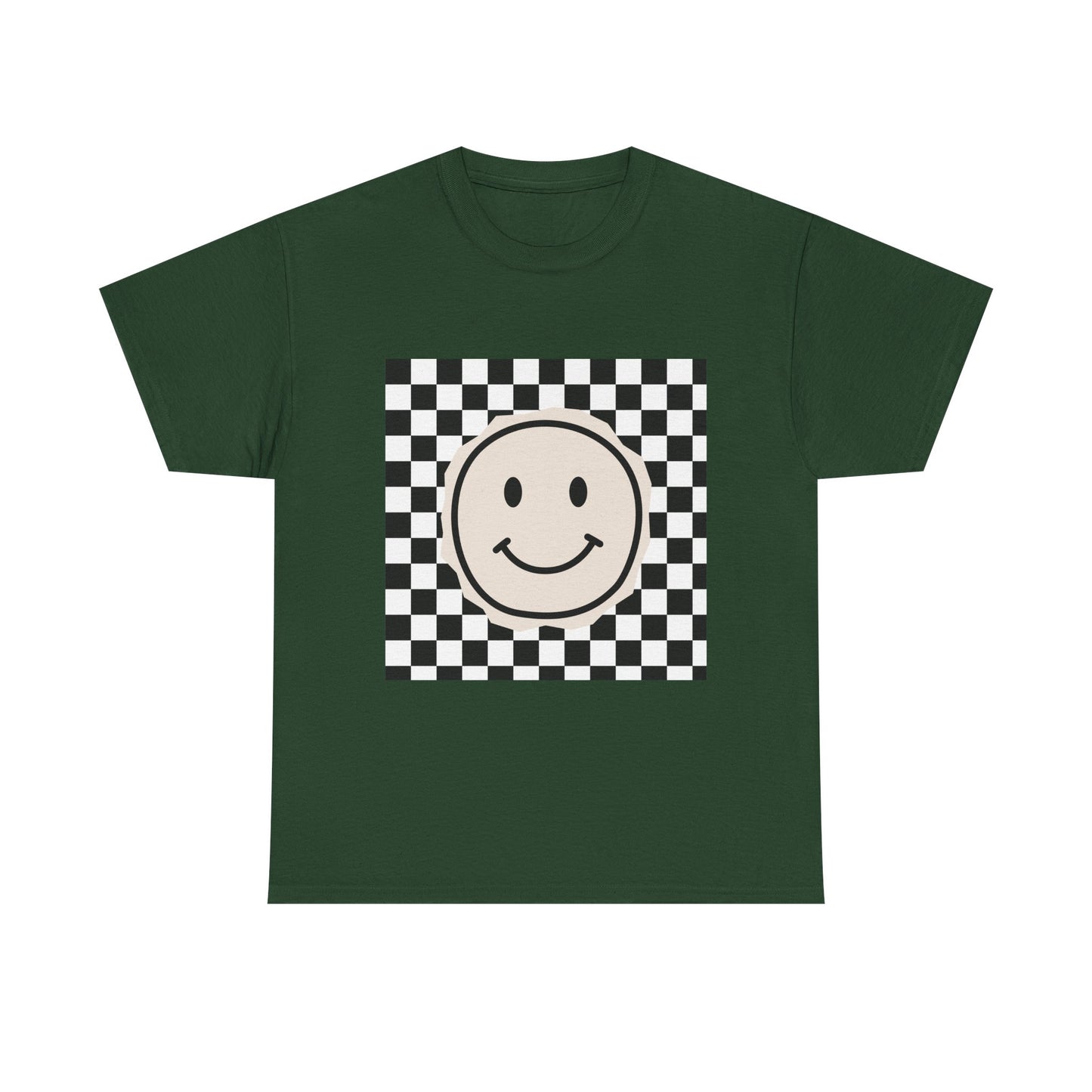 B&W Smiley Checkerboard Unisex T-Shirt
