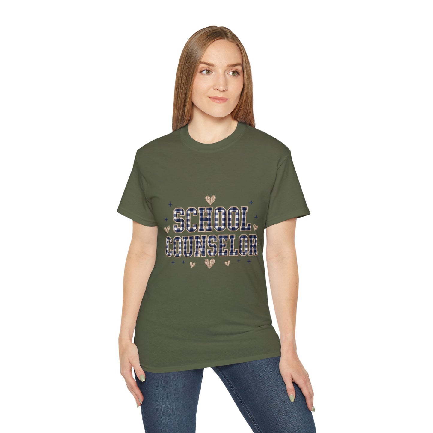 Navy Plaid SC T-Shirt *Not Embroidered*