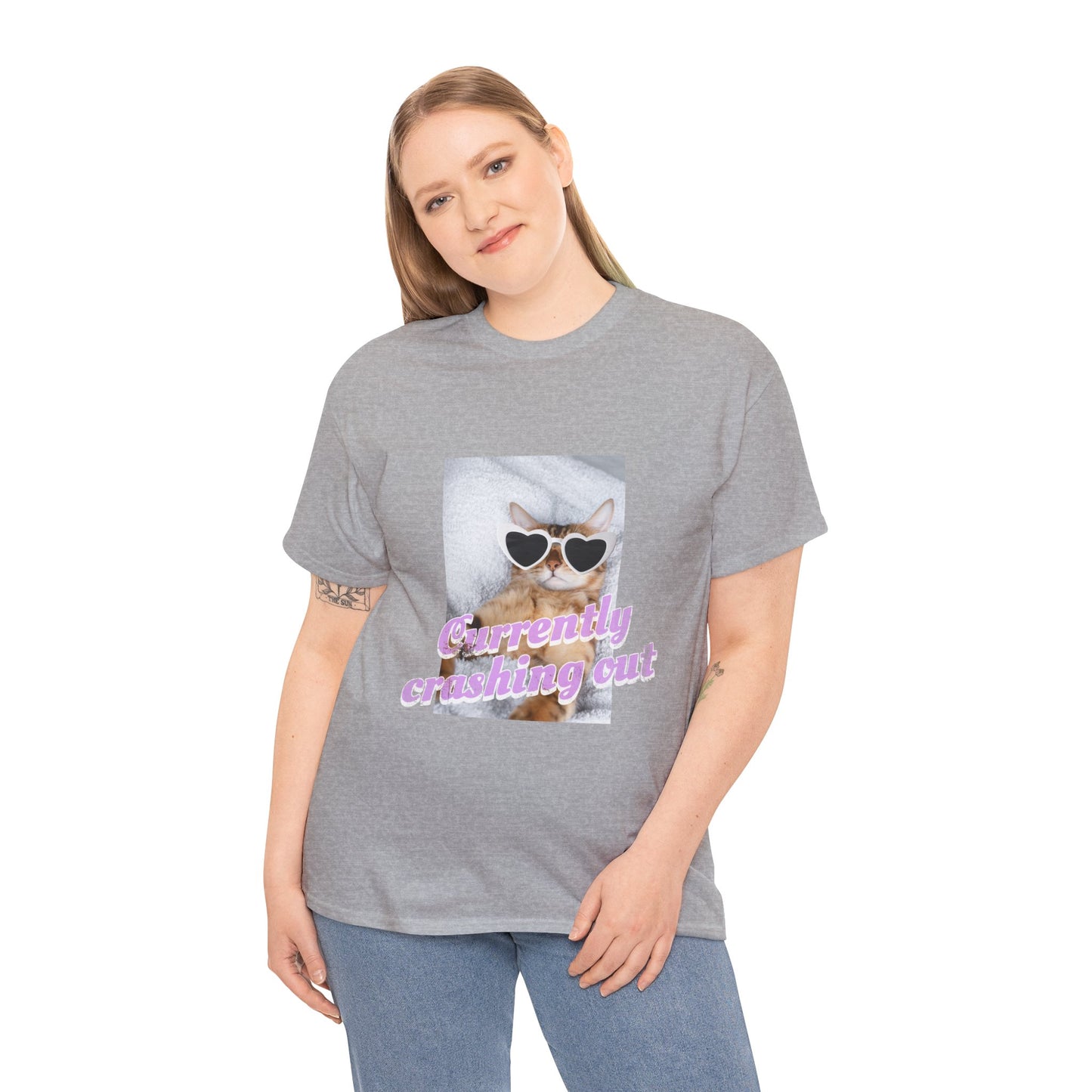 "Currently Crashing Out" Cat T-Shirt