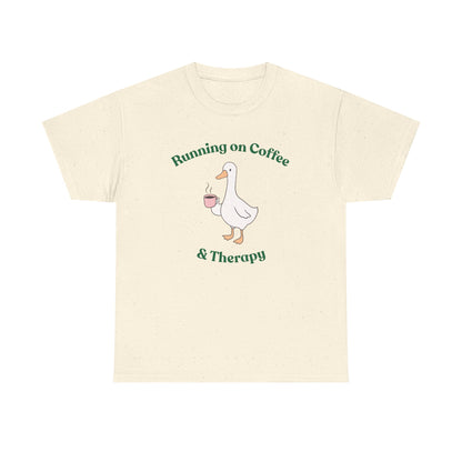 "Running on Coffee & Therapy" Unisex T-Shirt