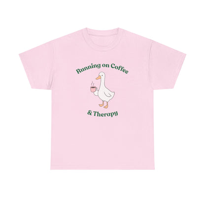 "Running on Coffee & Therapy" Unisex T-Shirt