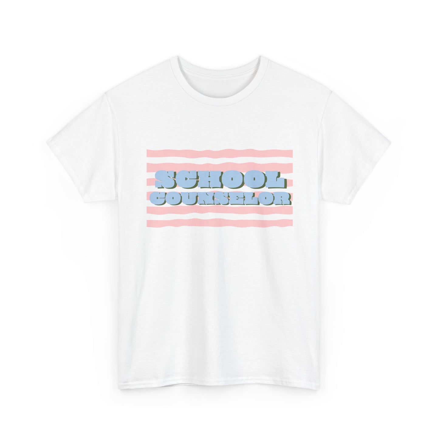 School Counselor Retro Stripe Unisex T-Shirt