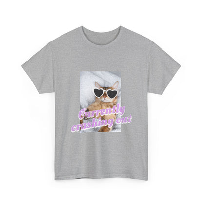 "Currently Crashing Out" Cat T-Shirt