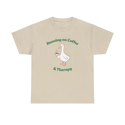 "Running on Coffee & Therapy" Unisex T-Shirt