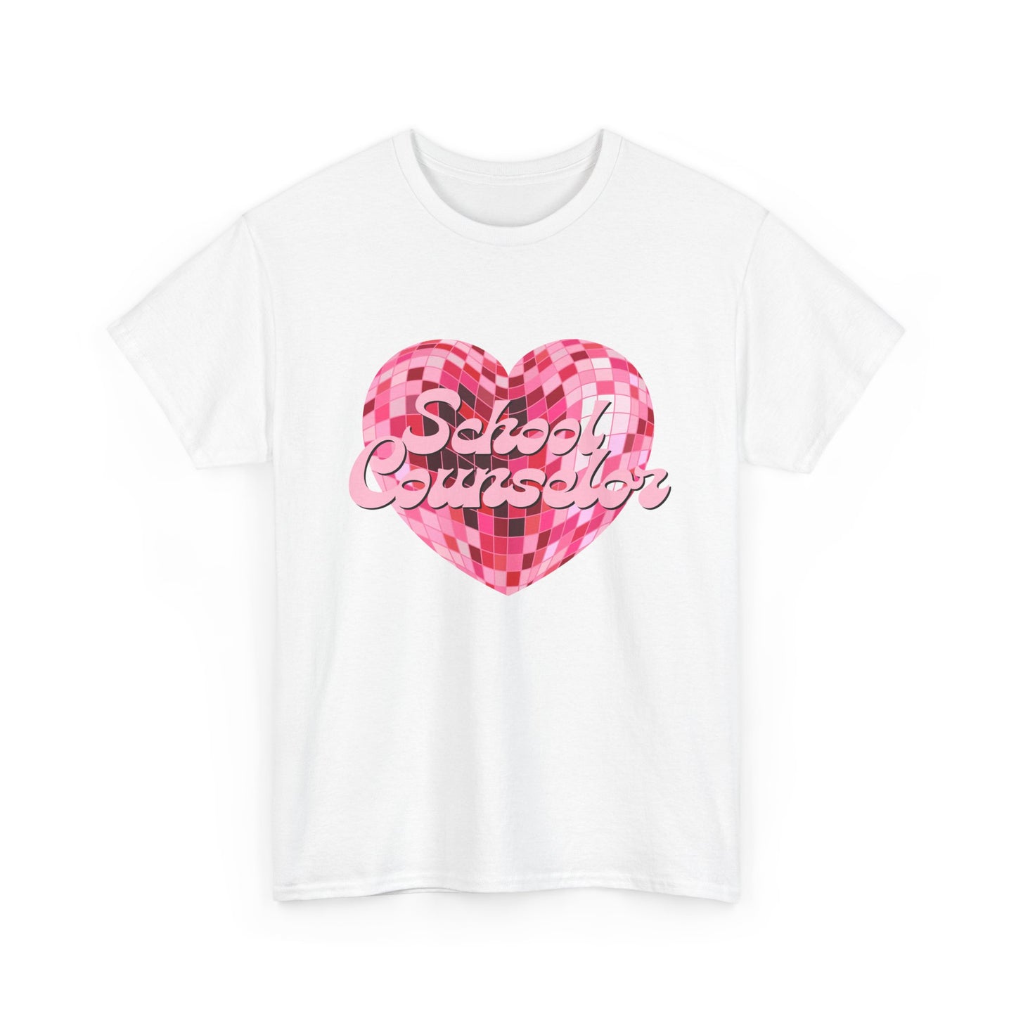 Pink Disco Heart School Counselor Unisex T-Shirt