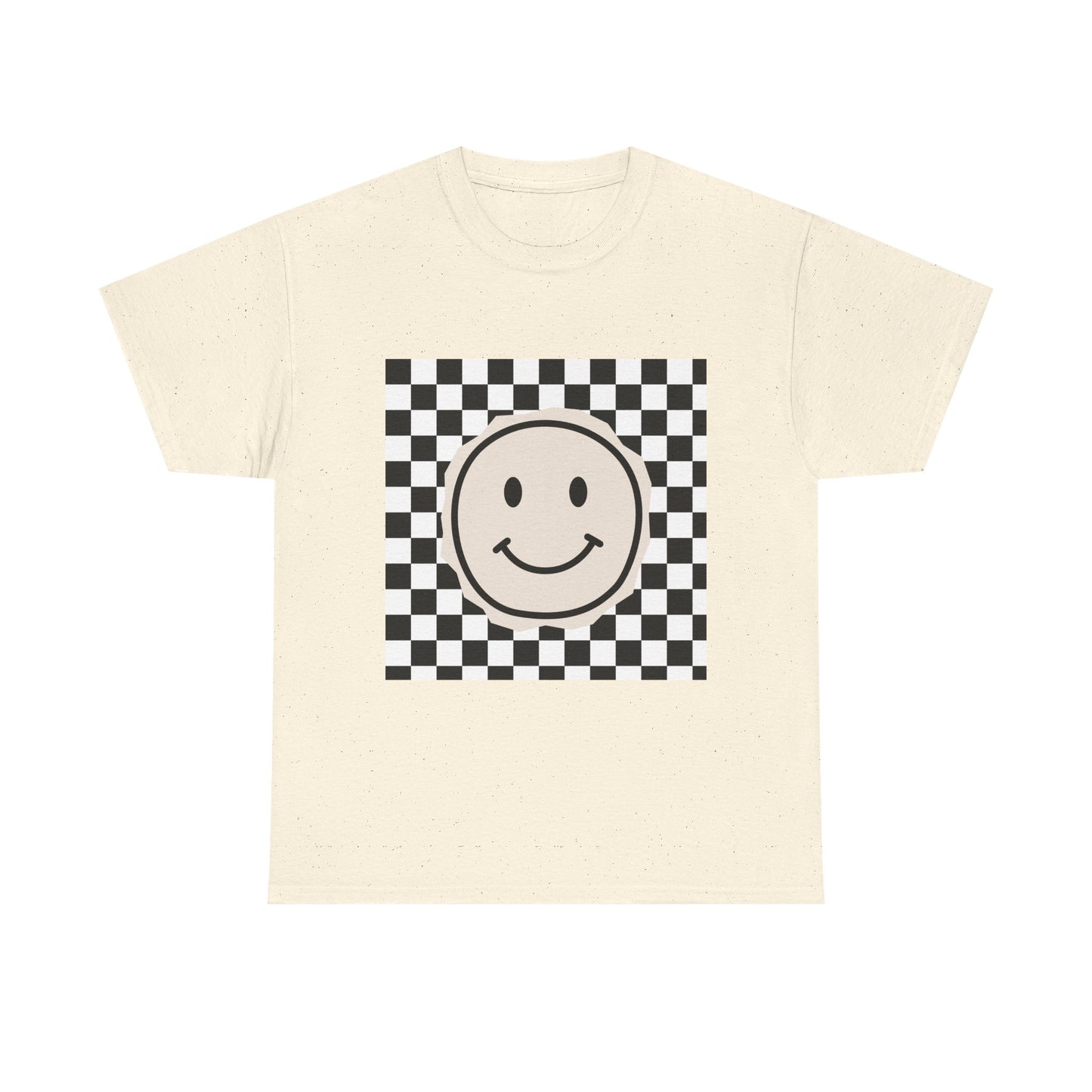B&W Smiley Checkerboard Unisex T-Shirt