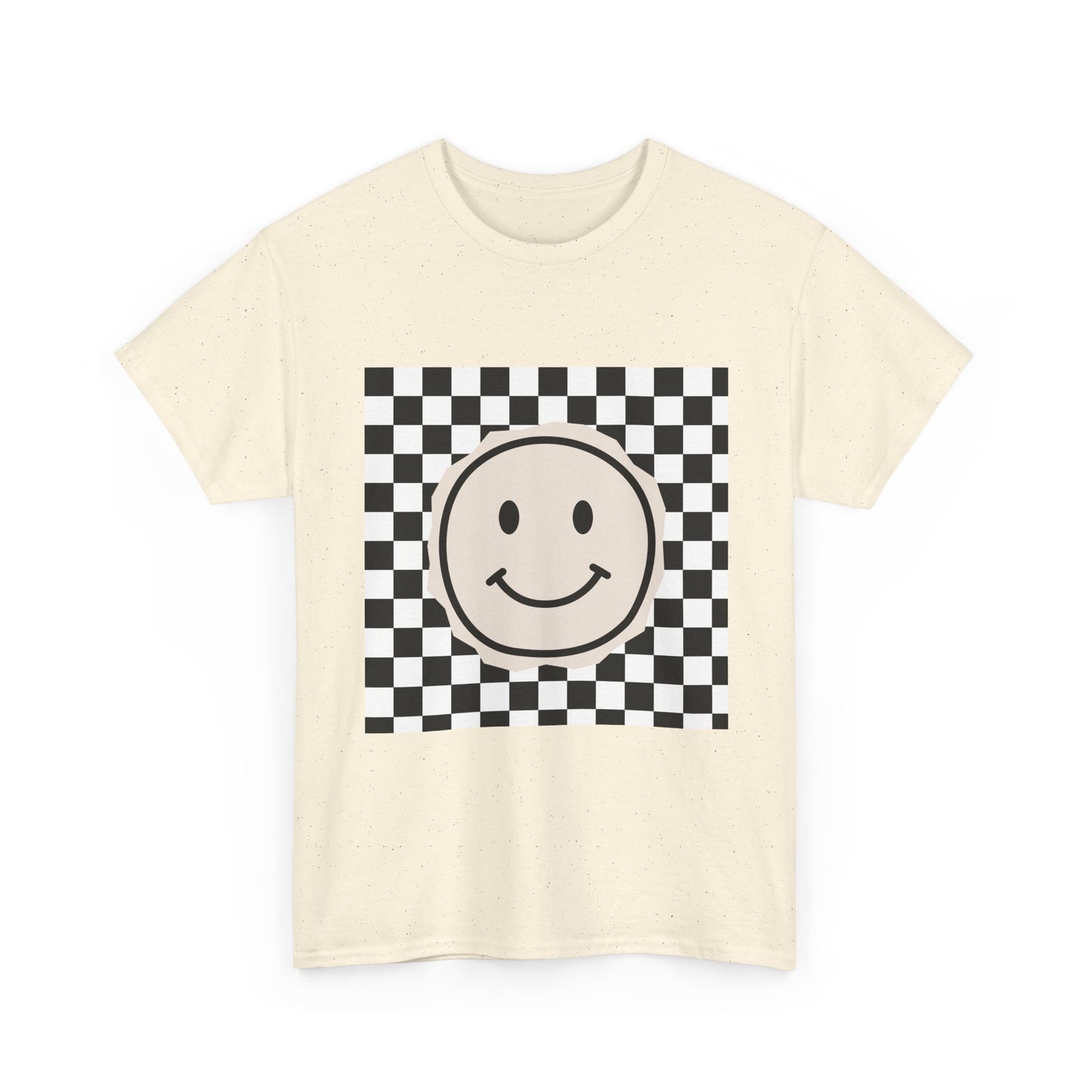 B&W Smiley Checkerboard Unisex T-Shirt