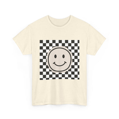 B&W Smiley Checkerboard Unisex T-Shirt