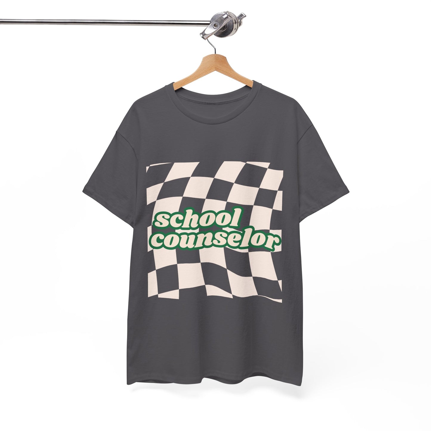 Retro Checkered School Counselor Unisex T‑Shirt