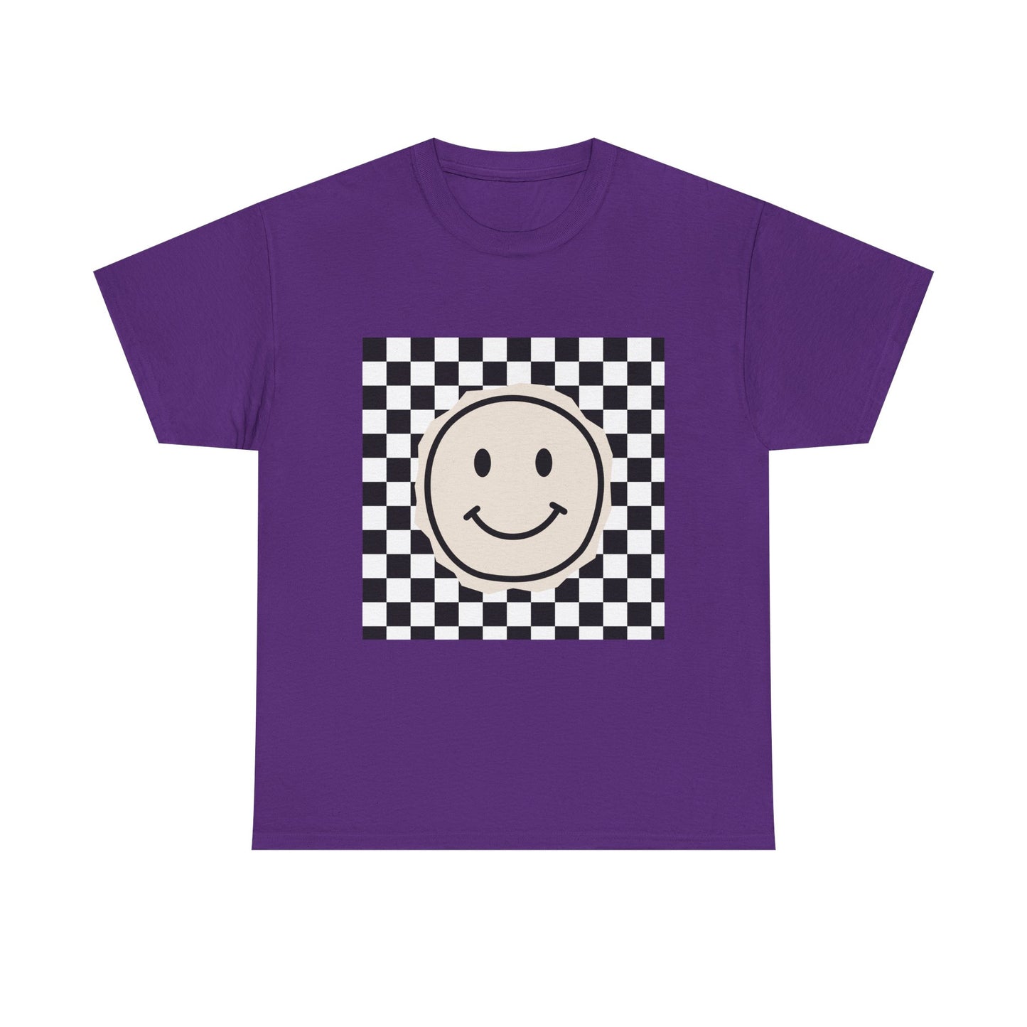 B&W Smiley Checkerboard Unisex T-Shirt