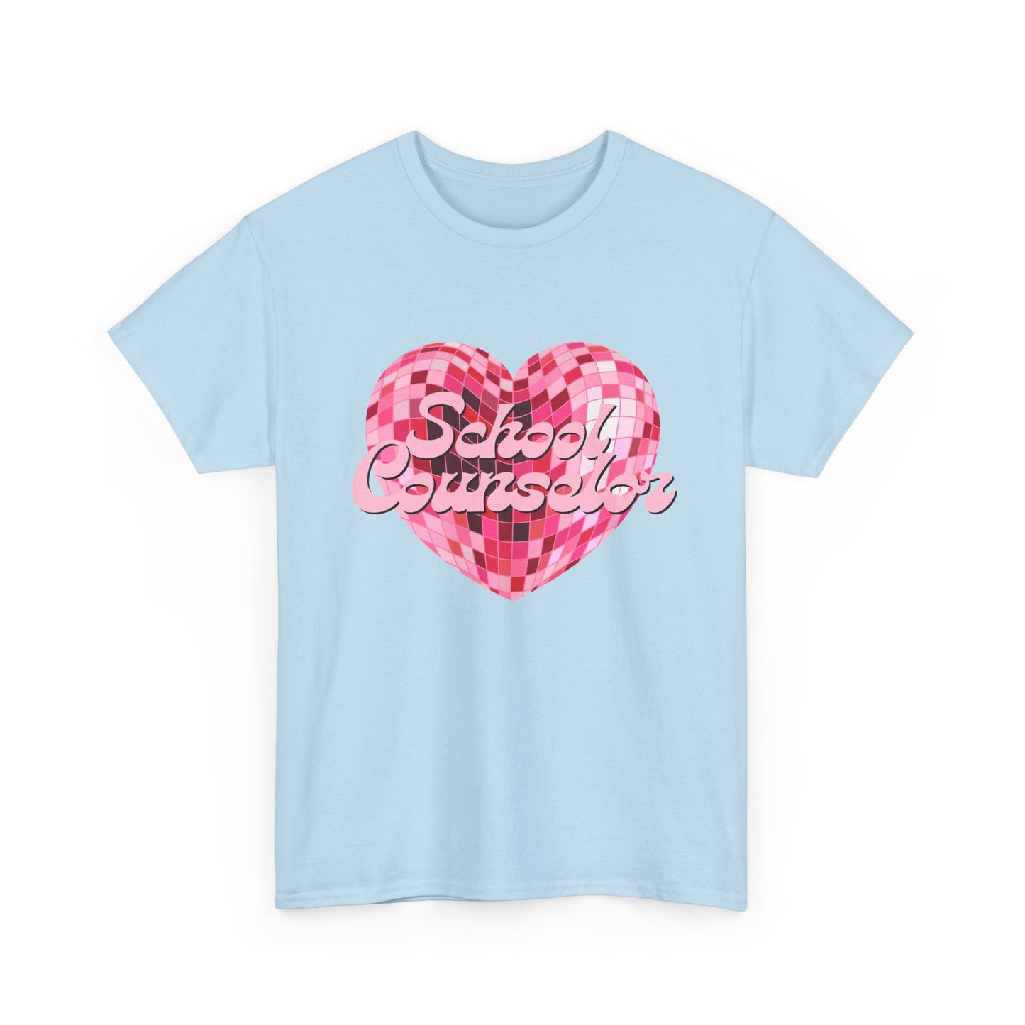 Pink Disco Heart School Counselor Unisex T-Shirt