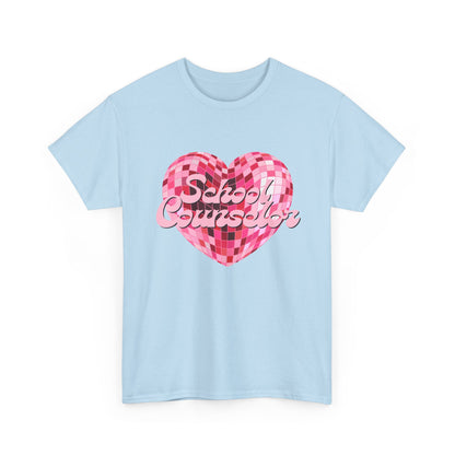 Pink Disco Heart School Counselor Unisex T-Shirt