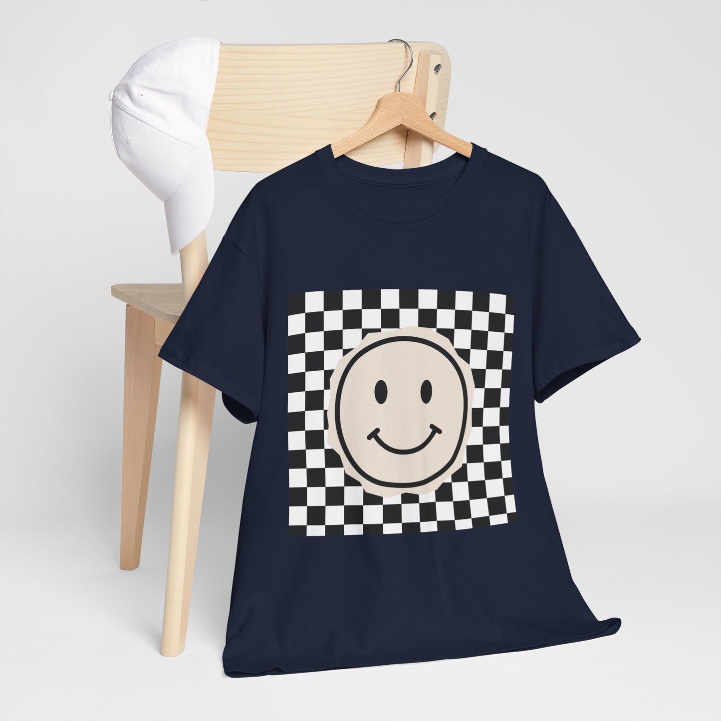 B&W Smiley Checkerboard Unisex T-Shirt