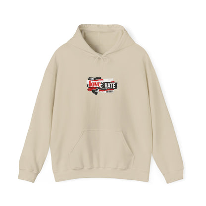 'The Only Thing More Powerful Than Hate Is Love' Back Print Hoodie