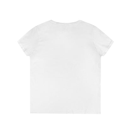 EDS Pledge Ladies' V-Neck T-Shirt (Navy & Baby Blue Logo)