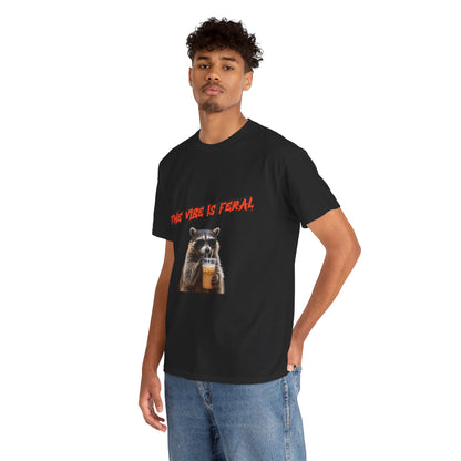 "The Vibe Is Feral" Raccoon T-Shirt