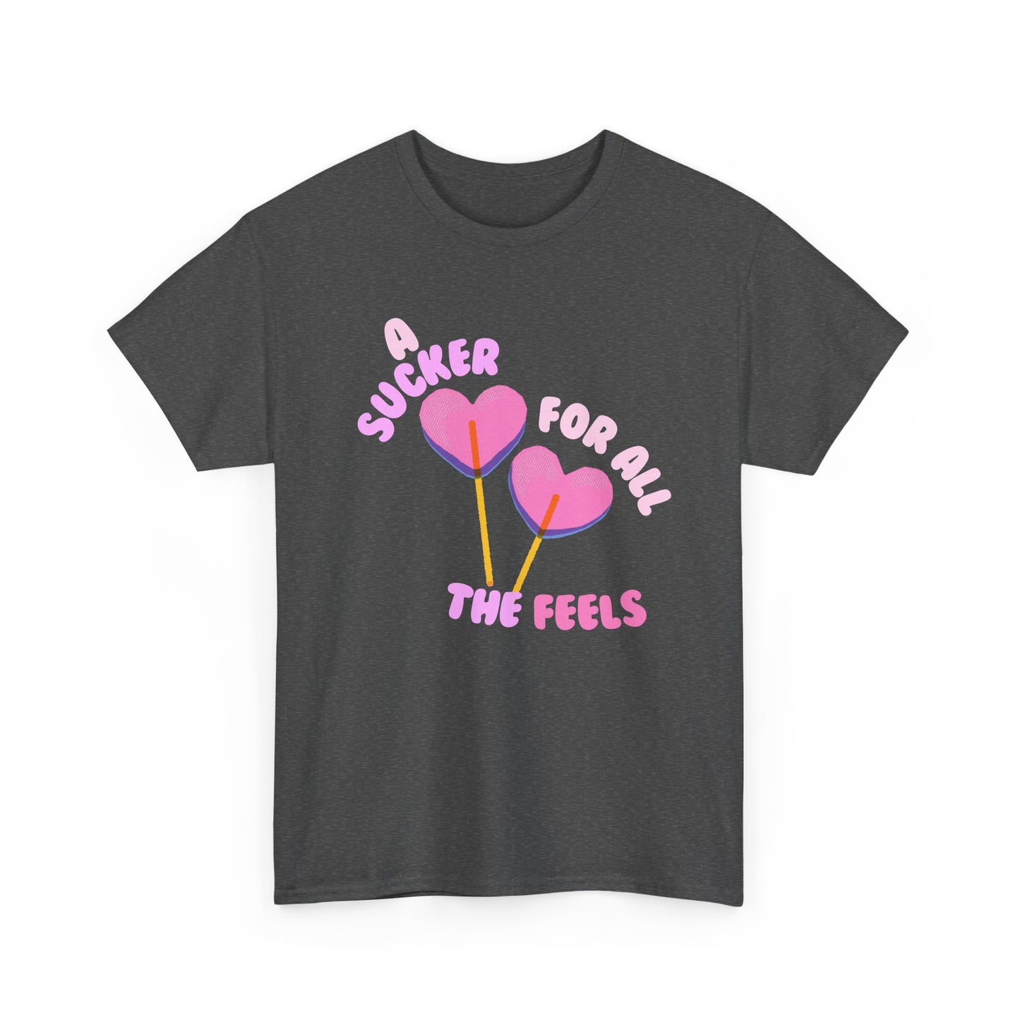 "A Sucker For All The Feels" Heart Lollipop Unisex T-Shirt