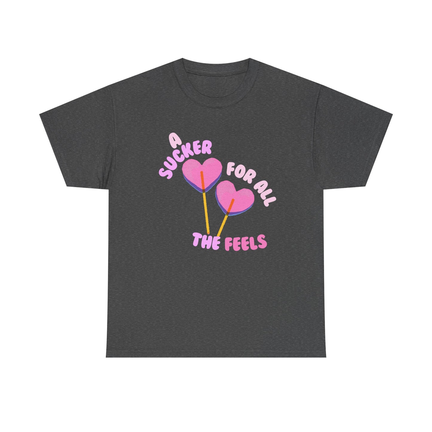 "A Sucker For All The Feels" Heart Lollipop Unisex T-Shirt