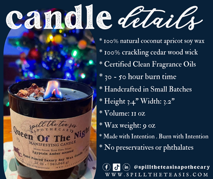 Queen of Swords Intention Candle | Protection & Empowerment Soy Wax Candle