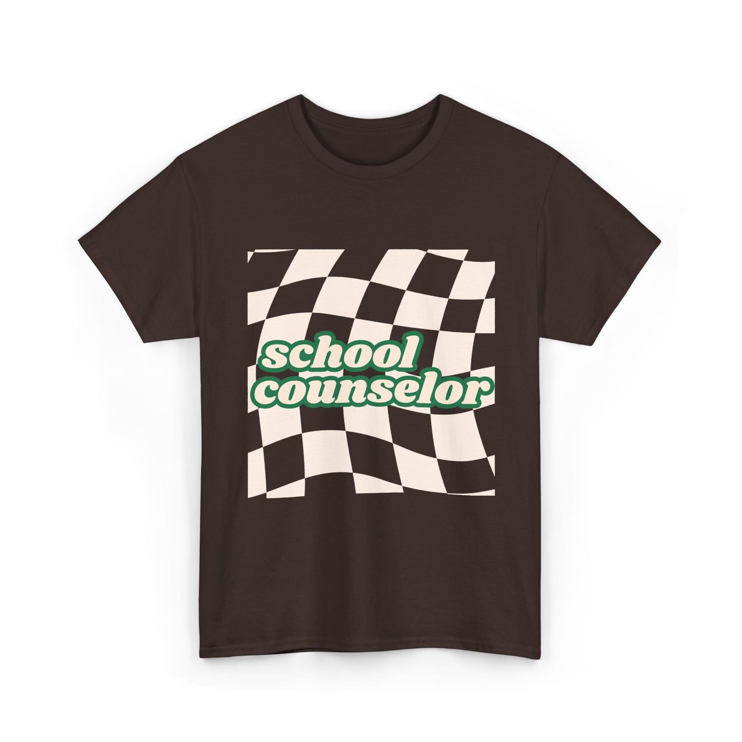 Retro Checkered School Counselor Unisex T‑Shirt