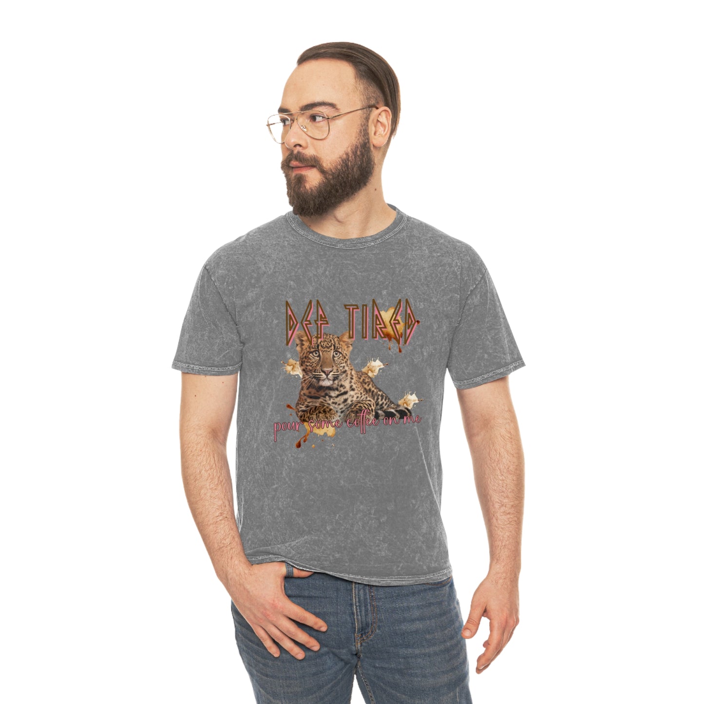 Retro Mineral-Wash "Def Tired" T-Shirt
