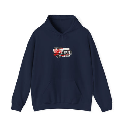 'The Only Thing More Powerful Than Hate Is Love' Back Print Hoodie