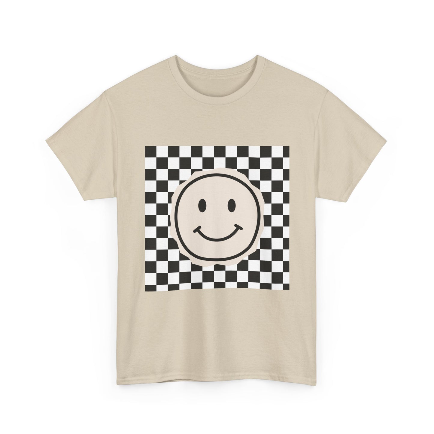 B&W Smiley Checkerboard Unisex T-Shirt
