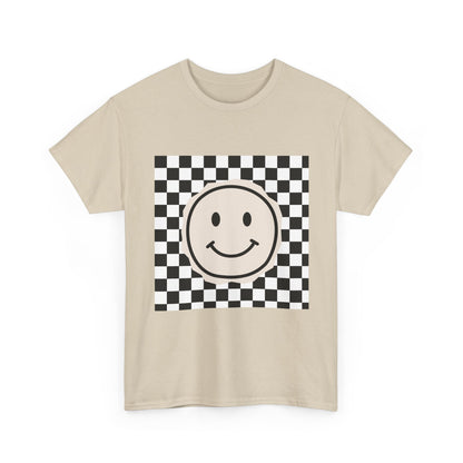 B&W Smiley Checkerboard Unisex T-Shirt