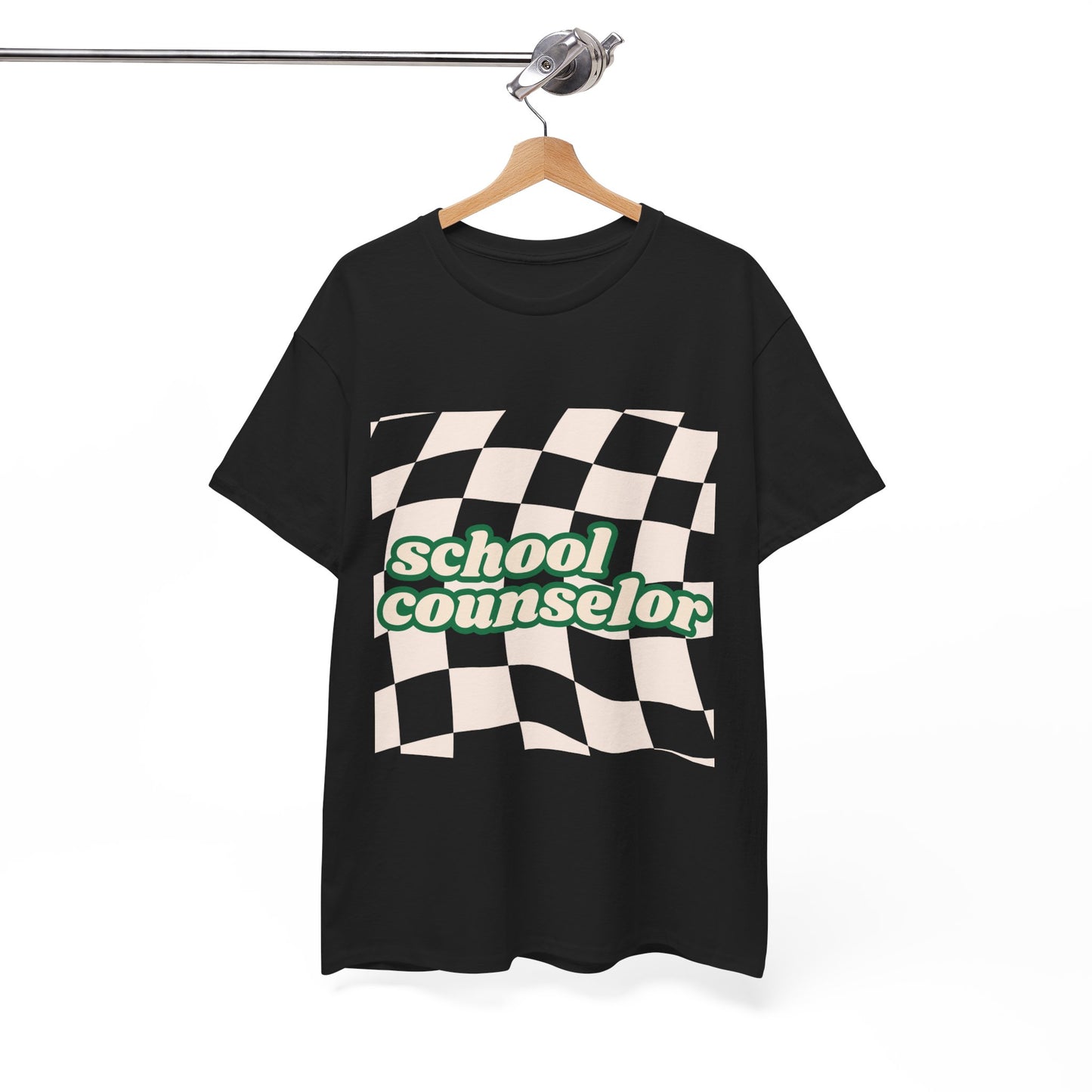 Retro Checkered School Counselor Unisex T‑Shirt