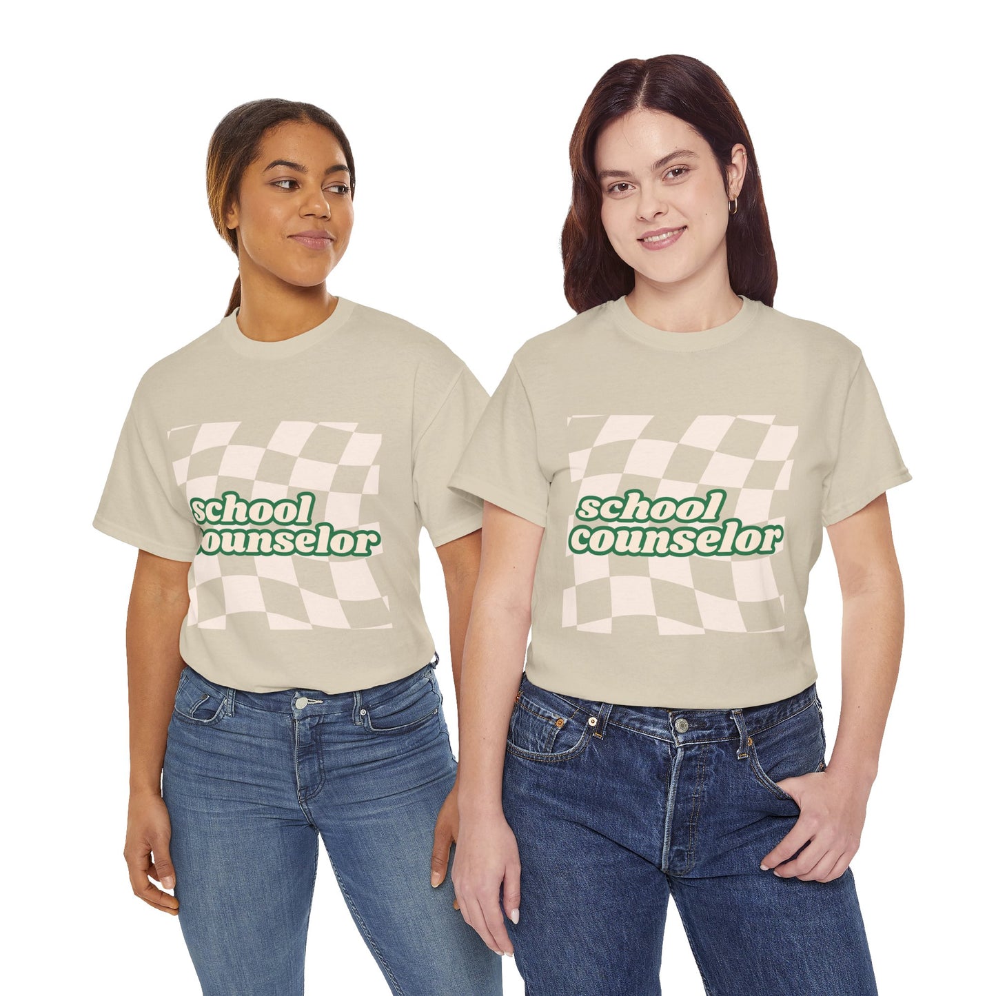 Retro Checkered School Counselor Unisex T‑Shirt