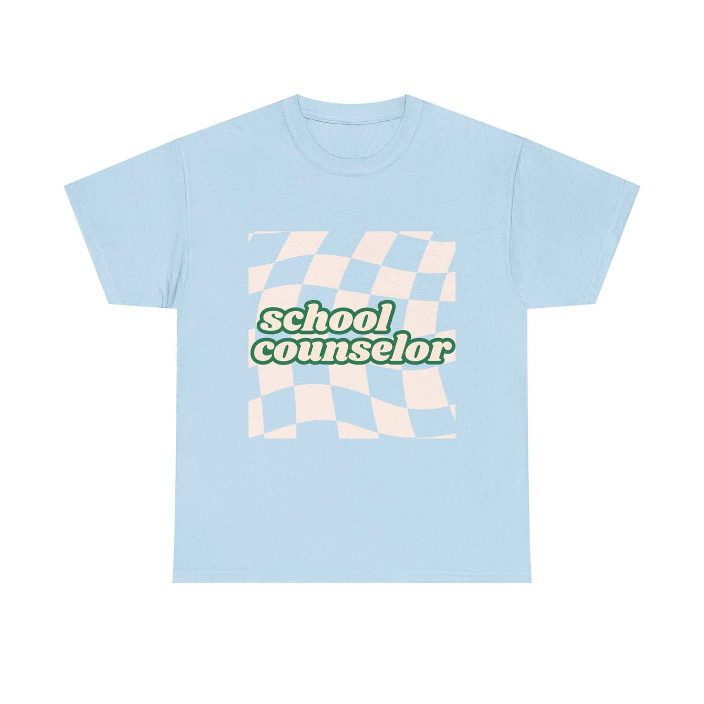 Retro Checkered School Counselor Unisex T‑Shirt
