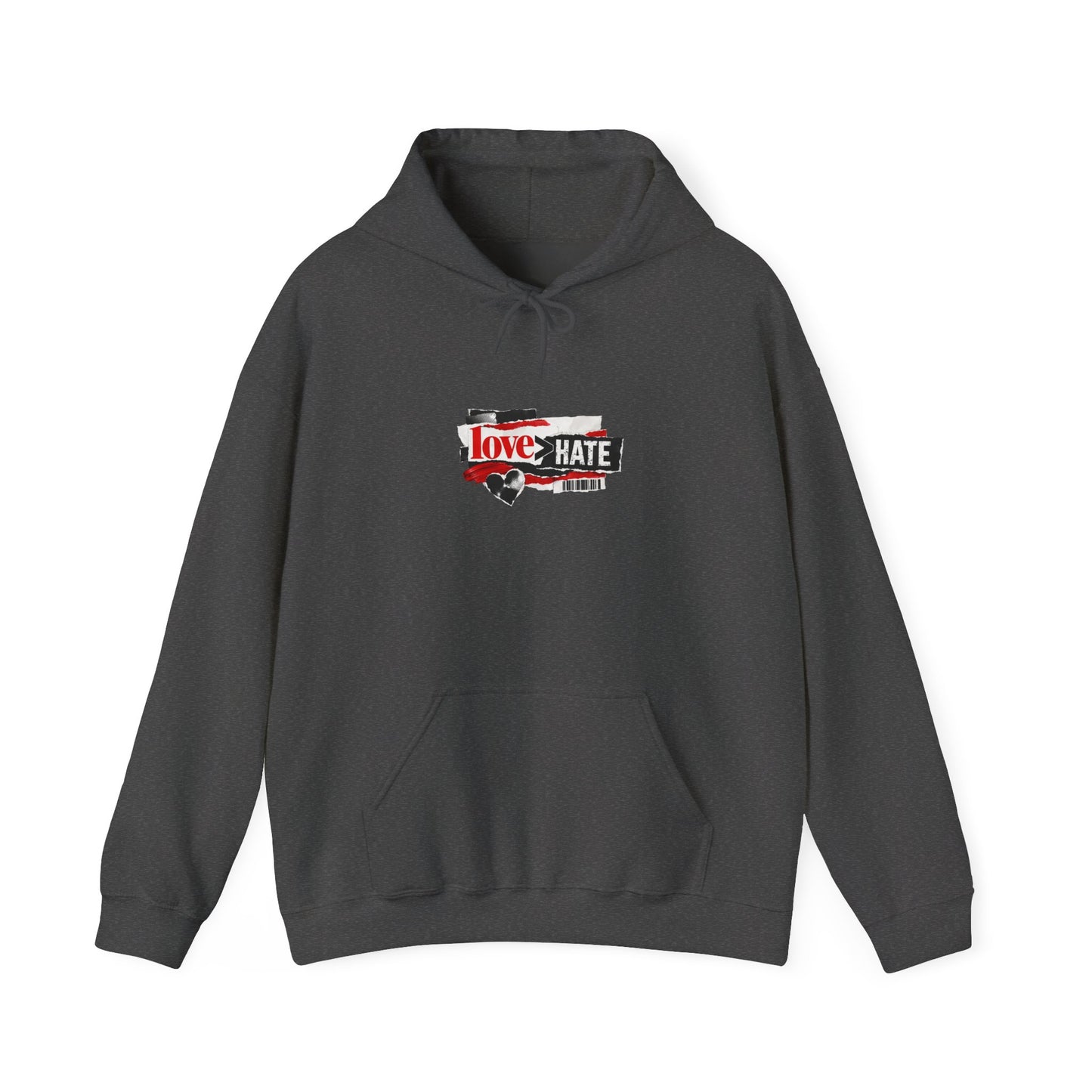 'The Only Thing More Powerful Than Hate Is Love' Back Print Hoodie