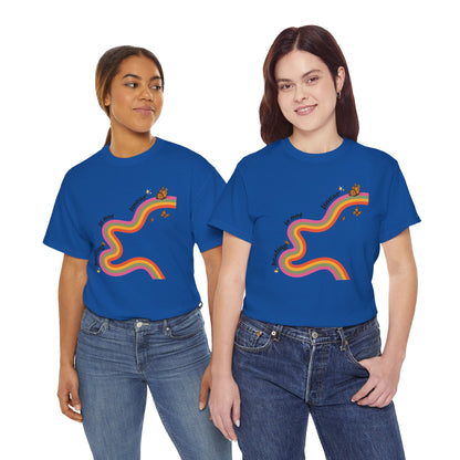 "Healing is not linear" Retro Rainbow Unisex T-Shirt