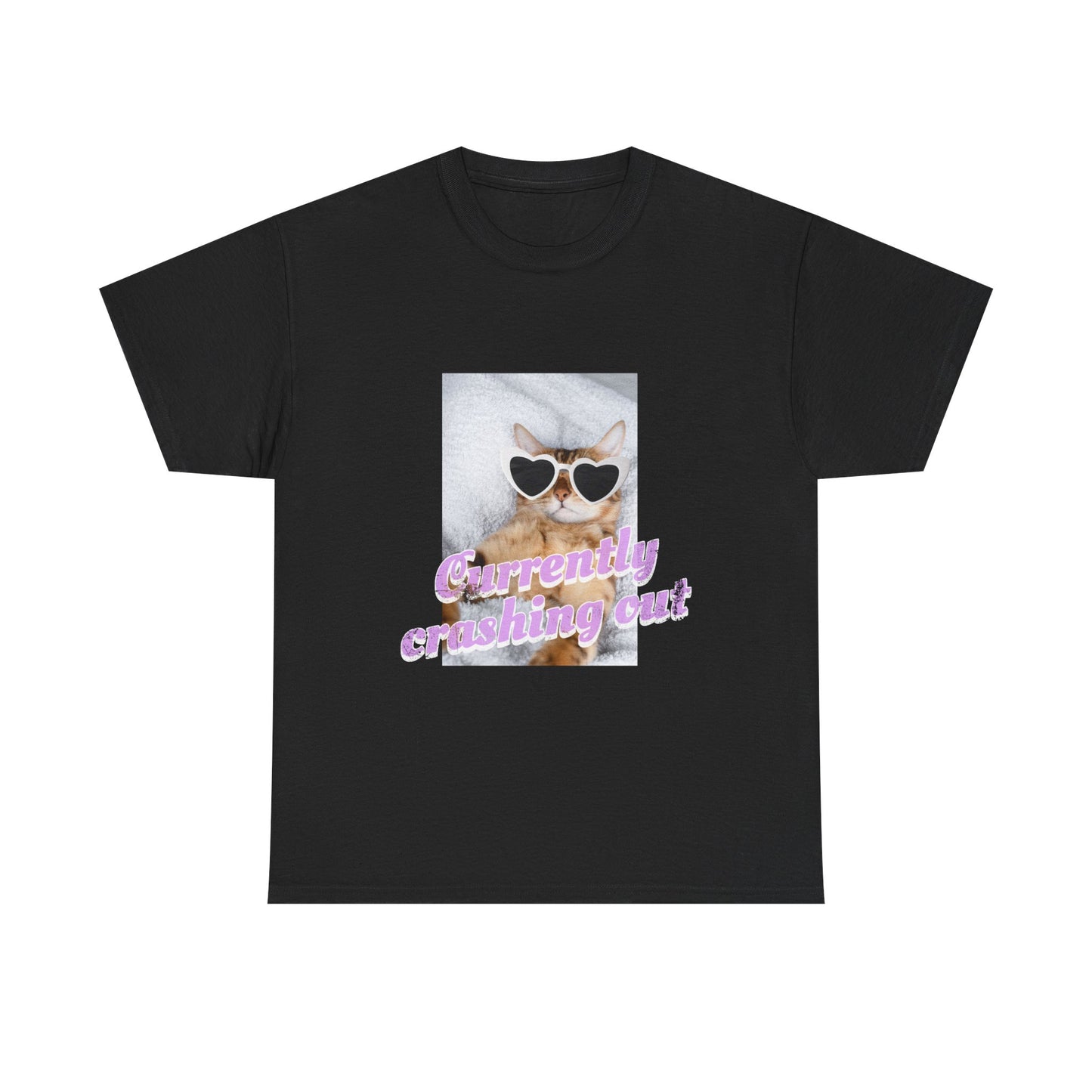 "Currently Crashing Out" Cat T-Shirt