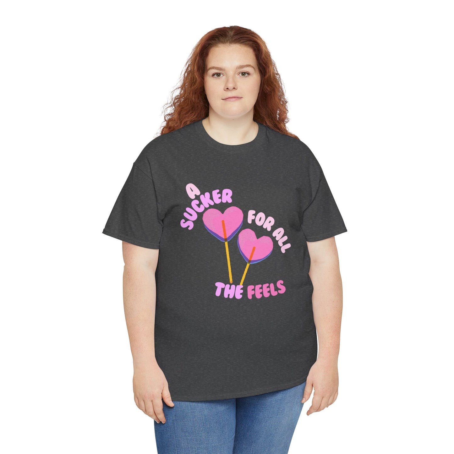 "A Sucker For All The Feels" Heart Lollipop Unisex T-Shirt