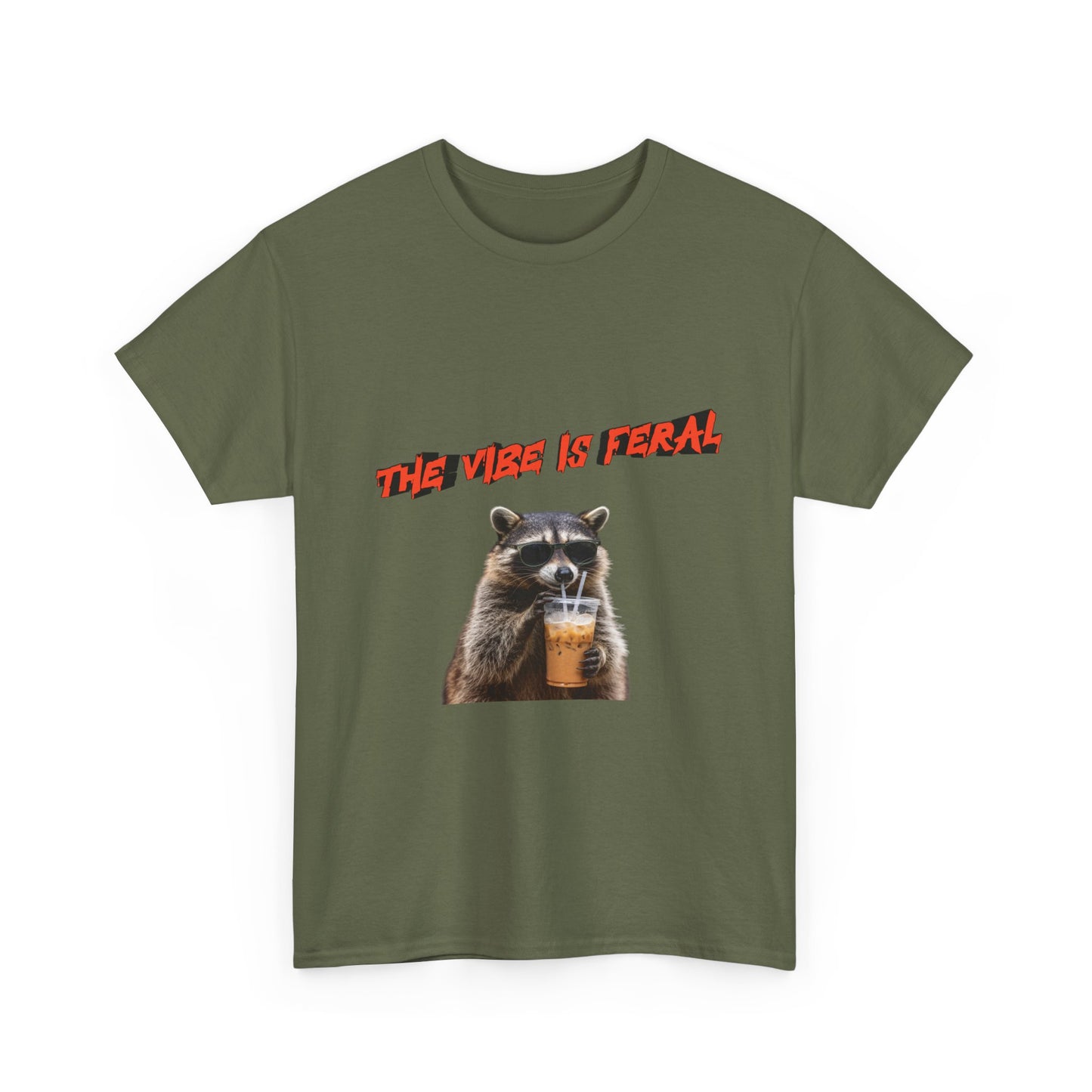 "The Vibe Is Feral" Raccoon T-Shirt