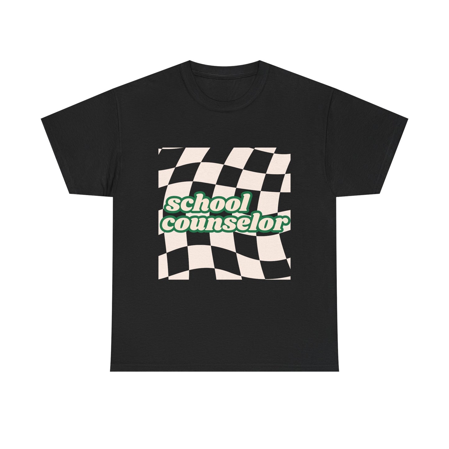 Retro Checkered School Counselor Unisex T‑Shirt