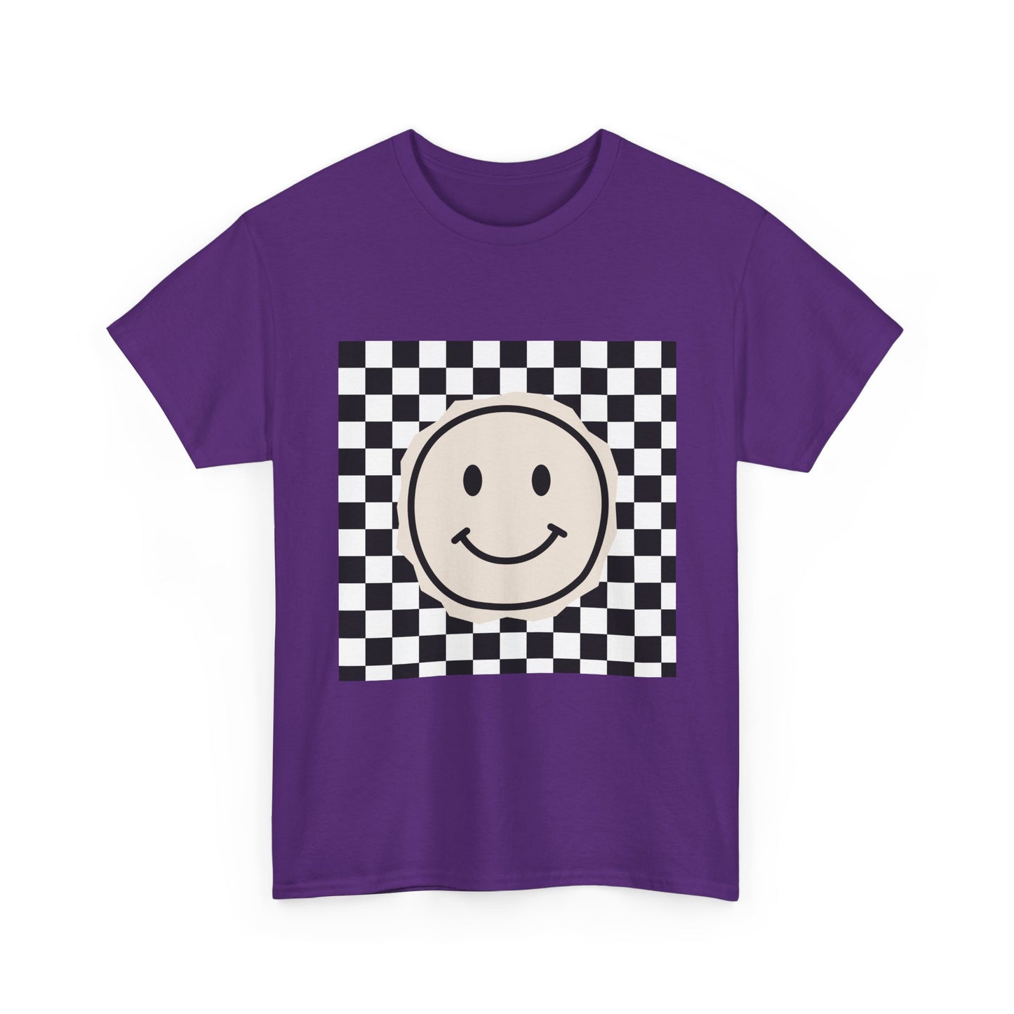 B&W Smiley Checkerboard Unisex T-Shirt