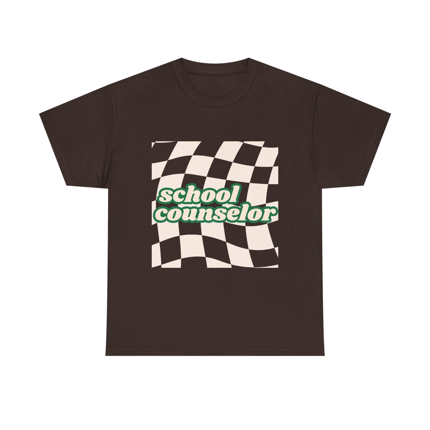 Retro Checkered School Counselor Unisex T‑Shirt